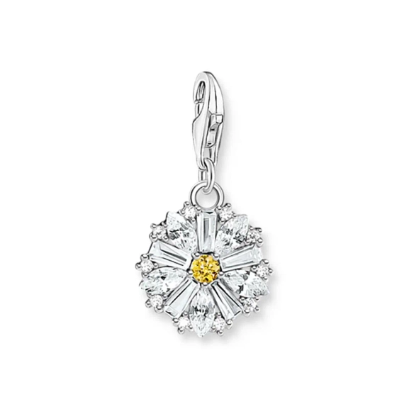Charm-Anhänger Blume Lovely Daisy mit Steinen Silber - Thomas Sabo - Nordic Spectra