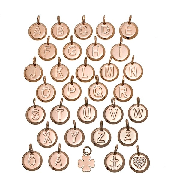 Charmentity Liten Bokstav Rosé - Edblad - Snabb frakt & paketinslagning - Nordicspectra.se