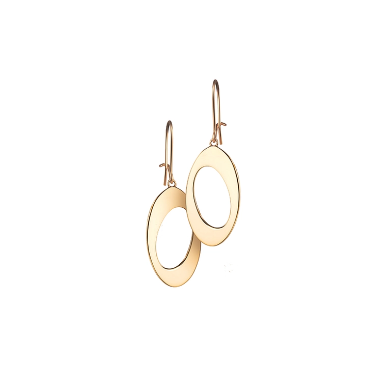 Oval & Out Örhängen 18 K Guld - Snabb frakt & fri paketinslagning - Nordicspectra.se