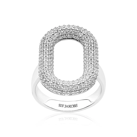 Sif Jakobs Capri Ring i silver med gnistrande Cubic Zirconia-stenar