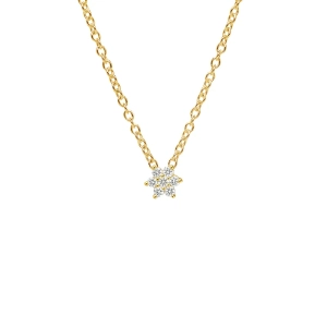 Etoile Halskette Diamant Gold: Halskette aus 18-karätigem Gold mit sternförmigen Diamanten