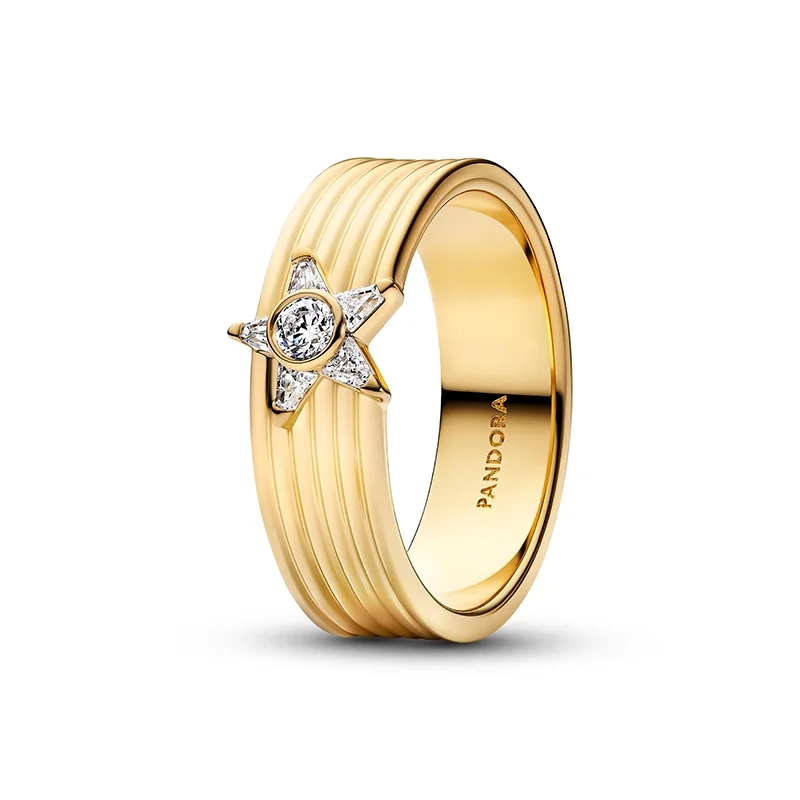PANDORA - Gnistrande Stj&auml;rnfall Ring Guld