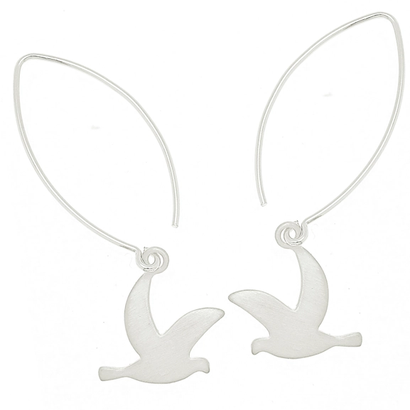 Peace Long Ear Silver -CU Jewellery - Snabb frakt & paketinslagning - Nordicspectra.se
