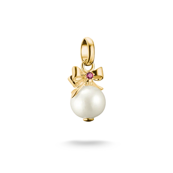 Charm-Anhänger Perle mit Schleife Connect 18 Vergoldung - Thomas Sabo - Nordic Spectra
