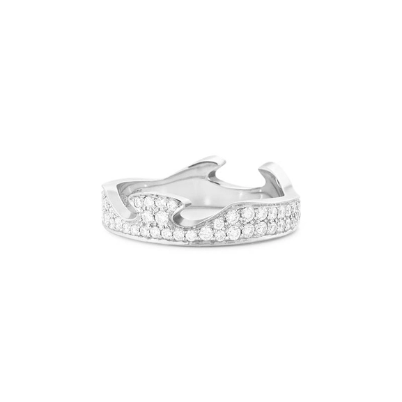 Fusion Ytterring Vitguld & Pavé Diamanter - Georg Jensen ringar - Snabb frakt & paketinslagning - Nordicspectra.se