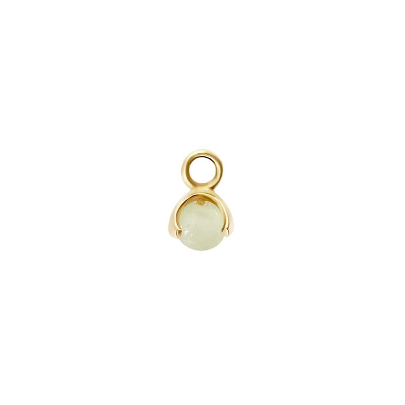 Letters Stone 8 Jade Pendant Gold