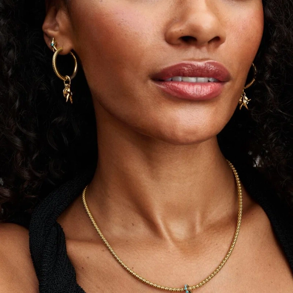 Berlocken med sjöhästen från Pandora är en vacker symbol för lycka och styrka. Guldpläterad sjöhäst med kubisk zirkonia