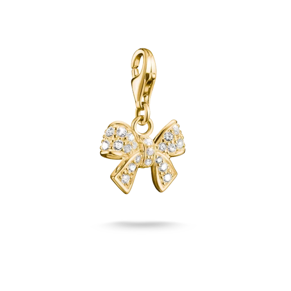 Sparkling Bow Charm Gold - Thomas Sabo - Suuri valikoima & ilmainen lahjapaketointi - Nordic Spectra