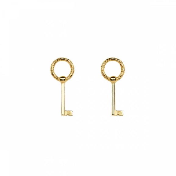 Key Pin Earrings Gold - Emma Israelsson - Snabb frakt & paketinslagning - Nordicspectra.se