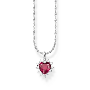Red Heart with Sparkling Stones Necklace - Thomas Sabo - Suuri valikoima & ilmainen lahjapaketointi - Nordic Spectra