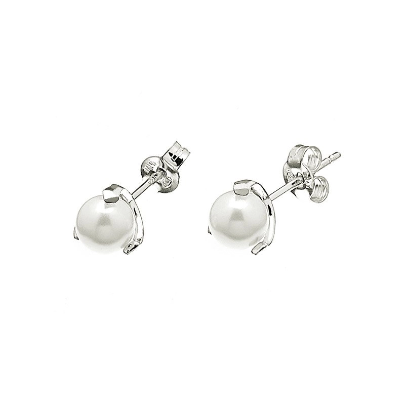 CU Jewellery - Pearl Stud Ear Silver