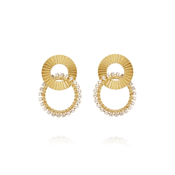 Gianna Earrings Gold Crystal - Caroline Svedbom - Nopea toimitus ja lahjapakkaus - Nordic Spectra