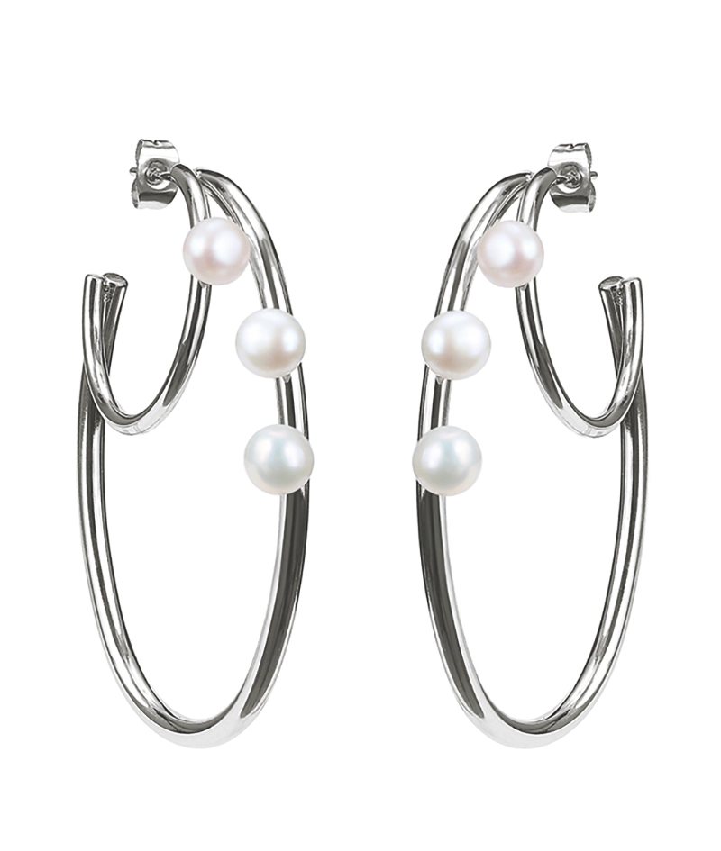 PALMA Double Hoops Örhängen Stål - Astrid & Agnes - Nordic Spectra