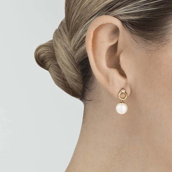 Magic Ohrringe Gold Mit Perlen Und Diamanten von Georg Jensen, Schneller Versand - Nordicspectra.de