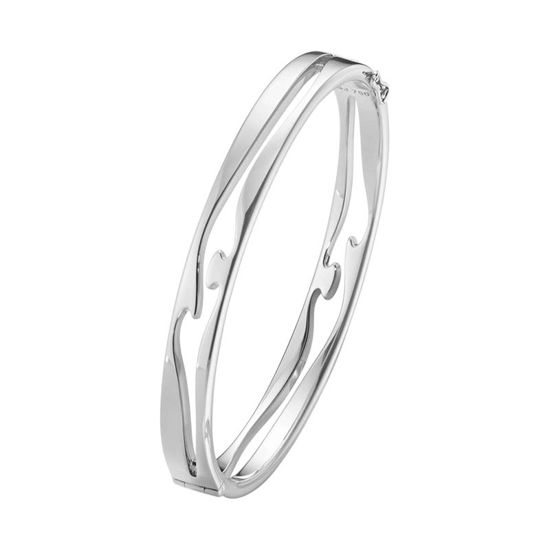 Georg Jensen - Fusion Öppen Armring 18K Vitguld