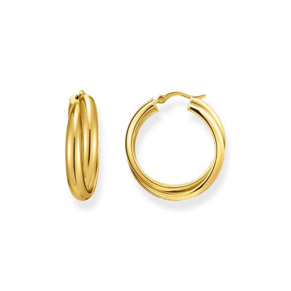 Stora Flätade Hoops Guld - Thomas Sabo - Snabb leverans & paketinslagning - Nordic Spectra