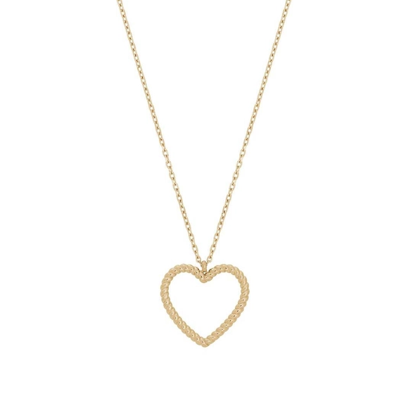 Rope Heart Necklace M Gold - Edblad - Snabb frakt & paketinslagning - Nordicspectra.se