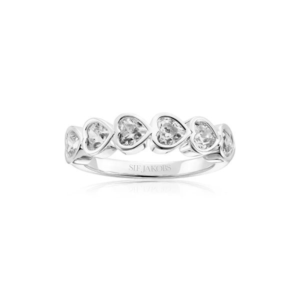 Amorino Ring i elegant silver med gnistrande cubic zirconia-stenar från Sif Jakobs