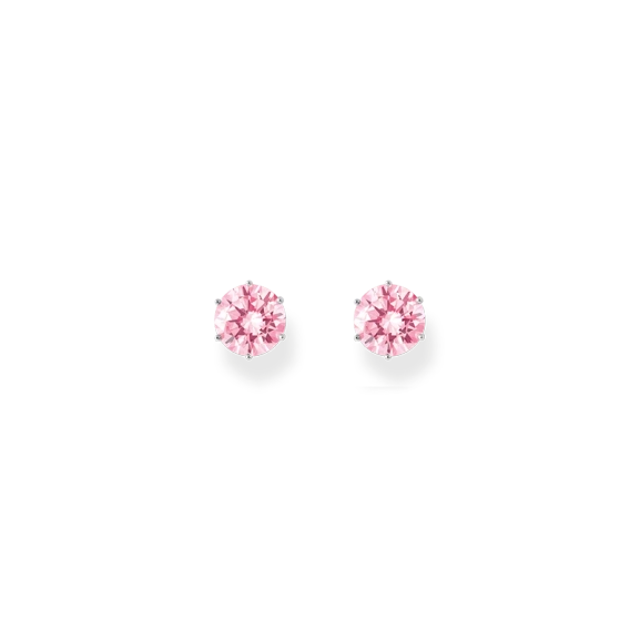 Silverörhängen med Stora Glittrande Briljantslipade Rosa Stenar - Thomas Sabo - Snabb leverans & paketinslagning - Nordic Spectra