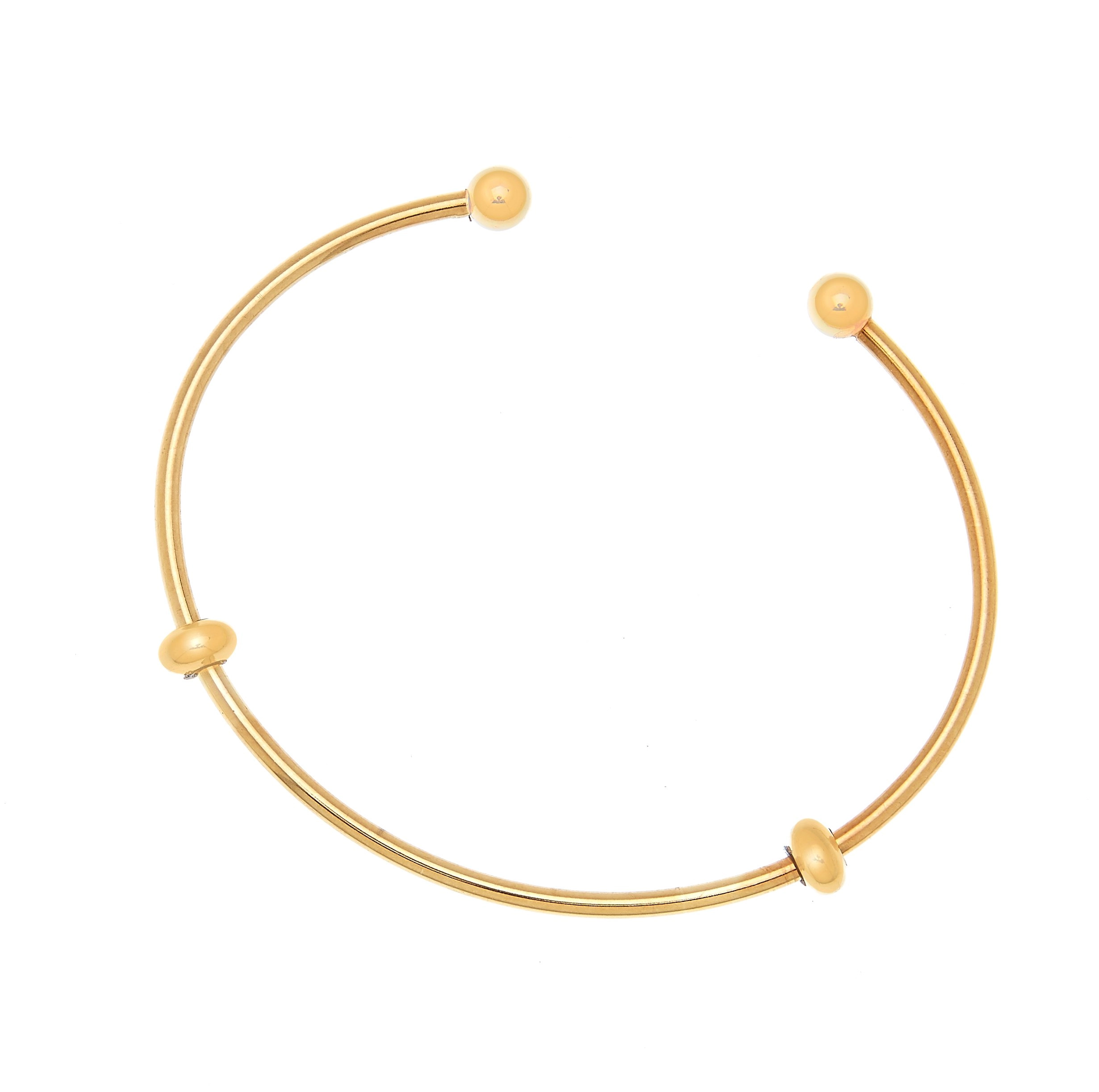 CU Jewellery - Letters Bangle Bracelet Gold