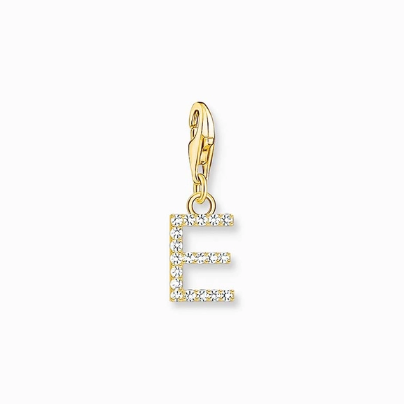 Buchstabe E Gold Steinanhänger - Thomas Sabo - Nordic Spectra