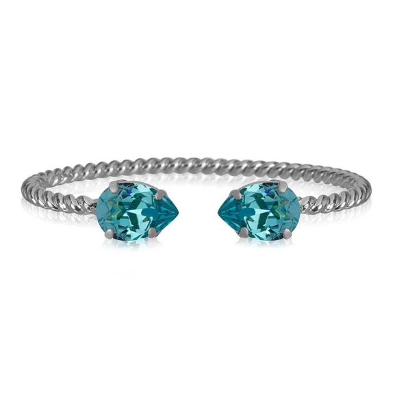 Mini Drop Bracelet Rhodium Light Turquoise - Caroline Svedbom - Snabb frakt & paketinslagning - Nordicspectra.se
