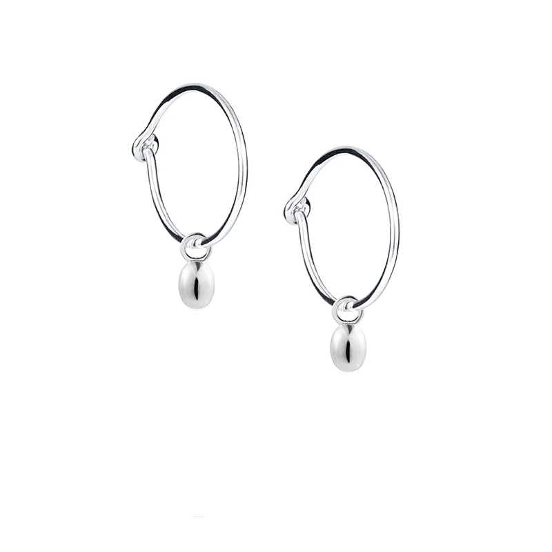 Efva Attling - Love Bead Hoops - Silver