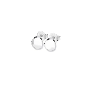 Morning Dew Small Hoops – kleine Ohrringe aus Silber mit einer sanft gerundeten