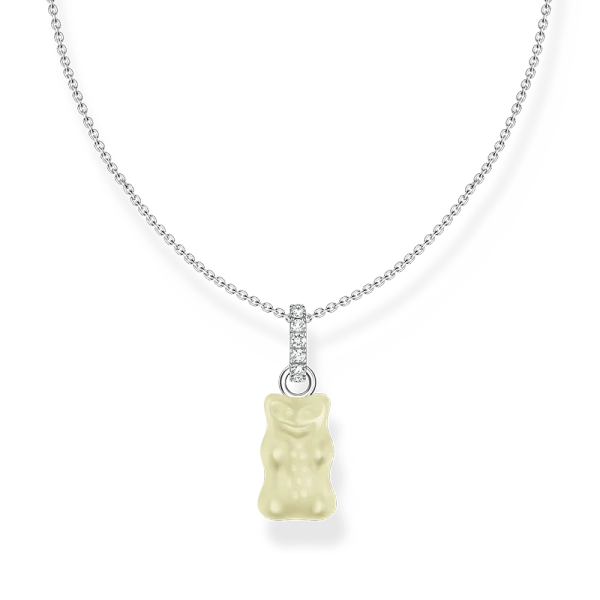 Kette mit weißem Goldbären-Anhänger und Steinen Silber - Thomas Sabo - Nordic Spectra