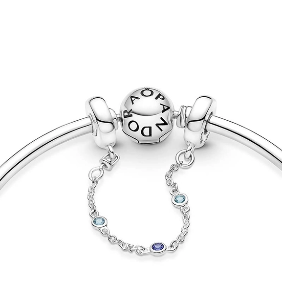 Triple Blue Stone Safety Chain - PANDORA - Snabb frakt & paketinslagning - Nordicspectra.se