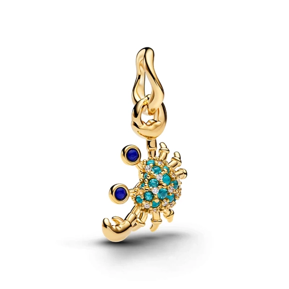 Krabbenanhänger aus Gold von Pandora