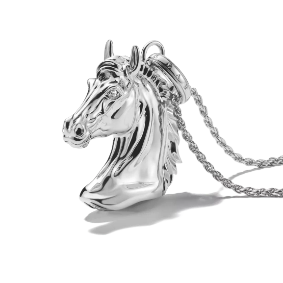 Hästhuvud Elyndra Halsband från Thomas Sabo i silver med detaljerad man och gnistrande zirkoniaögon.