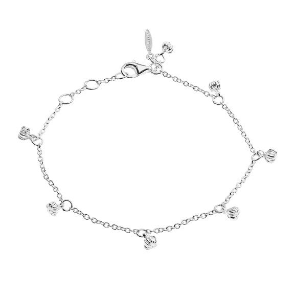 Neues Bud Drop Full Armband in Silber mit Blütenknospen-Anhängern