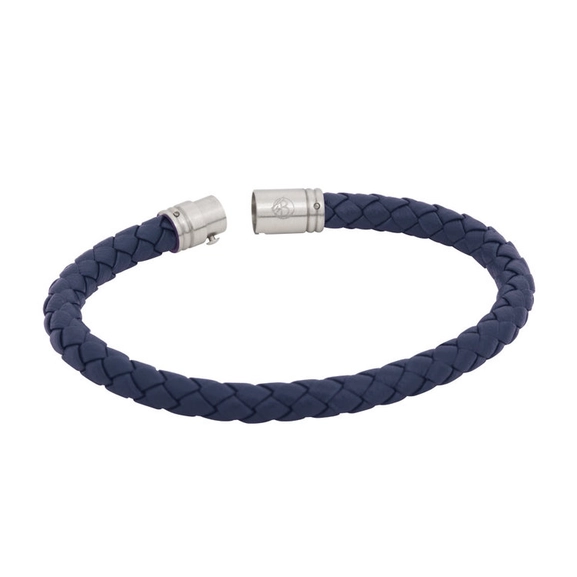 Blått Flätat Armband Med Stållås - By Billgren - Snabb frakt & paketinslagning - Nordicspectra.se