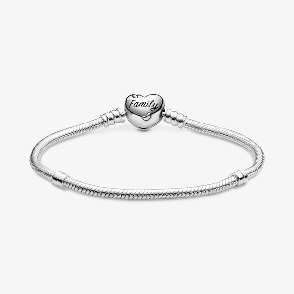 Stammbaum Schlangen-Gliederarmband mit Herzverschluss von PANDORA, Schneller Versand - Nordicspectra.de