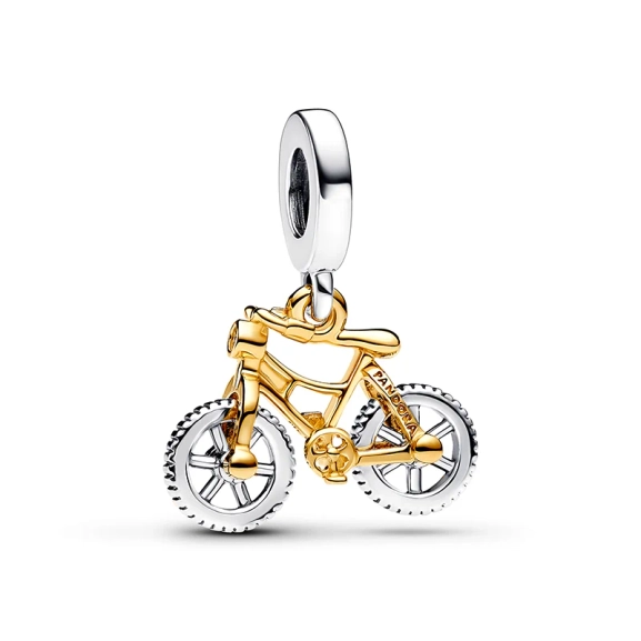 Bicolor Fahrrad mit Drehenden Rädern Charm-Anhänger - PANDORA - Nordic Spectra