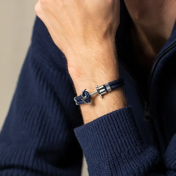 Phrep Armband Marinblå/Silver - Paul Hewitt - Omgående leverans & paketinslagning - Nordic Spectra