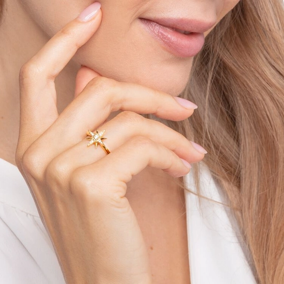 Ring Stern Gold von Thomas Sabo, Schneller Versand - Nordicspectra.de