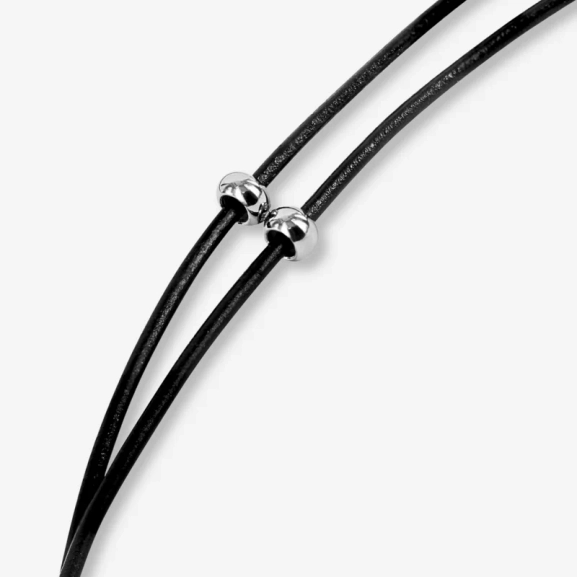 ANGELINA Leather 30 mm Stål - Astrid & Agnes - Nordic Spectra