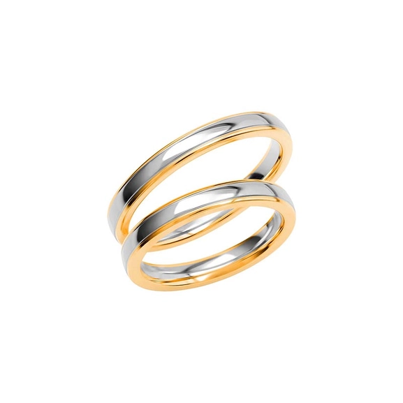 SR3025-3 Gold/White Gold - Wedding & engagement rings - Schalins - Scandinavian design - Nordic Spectra