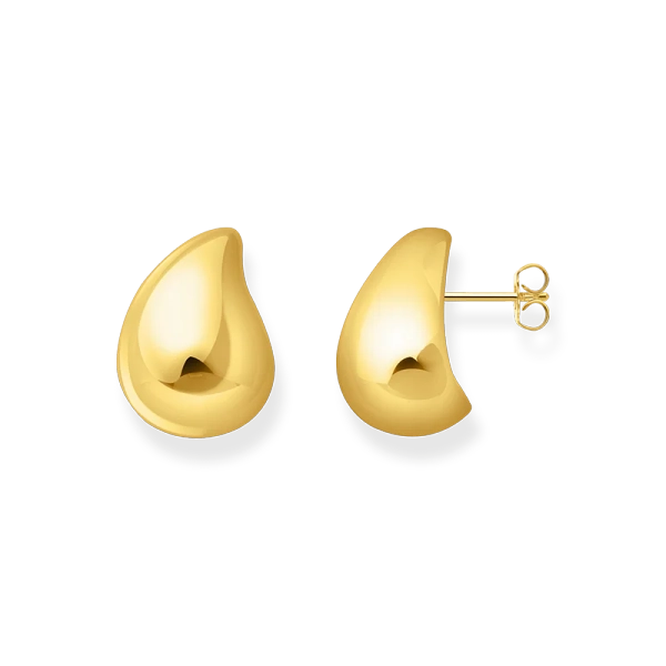 Large Stud Earrings Drop Shape Gold - Thomas Sabo - Suuri valikoima & ilmainen lahjapaketointi - Nordic Spectra