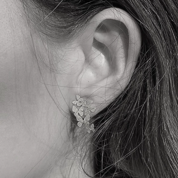 Butterfly Flock Ear Silver -CU Jewellery - Snabb frakt & paketinslagning - Nordicspectra.se