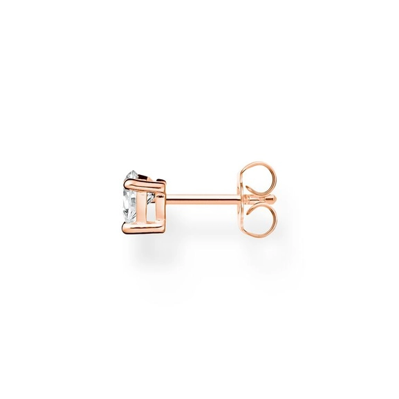 Einzel Ohrstecker Herz Roségold von Thomas Sabo, Schneller Versand - Nordicspectra.de