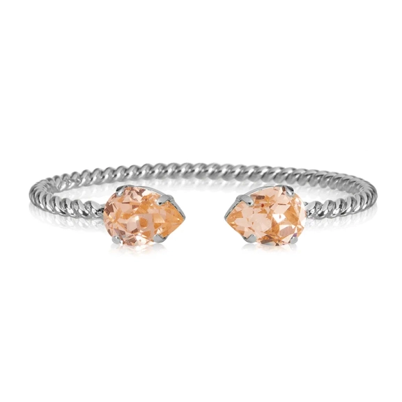 Mini Drop Bracelet Rhodium Light Peach - Caroline Svedbom - Nopea toimitus ja lahjapakkaus - Nordic Spectra