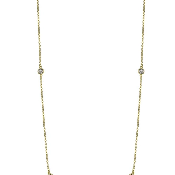 Cubic Long Chain Necklace Gold -CU Jewellery - Snabb frakt & paketinslagning - Nordicspectra.se