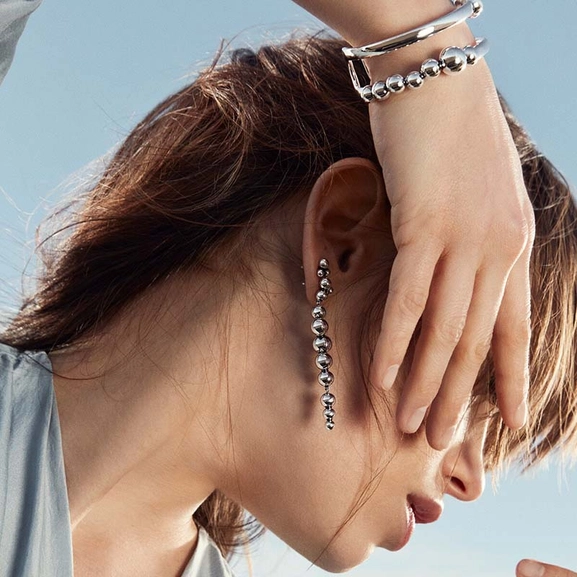 Moonlight Grapes Dubbel Armring - Georg Jensen armband - Snabb frakt & paketinslagning - Nordicspectra.se