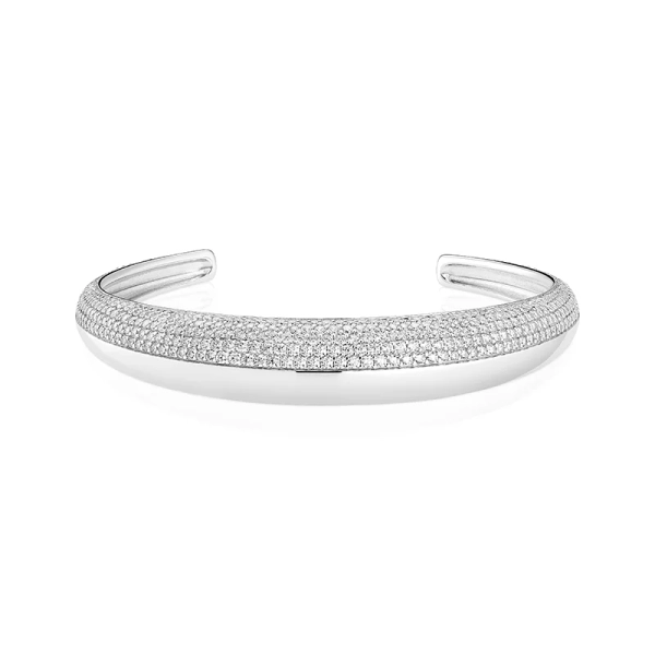 Fasano Bangle i silver med gnistrande cubic zirconia-stenar från Sif Jakobs