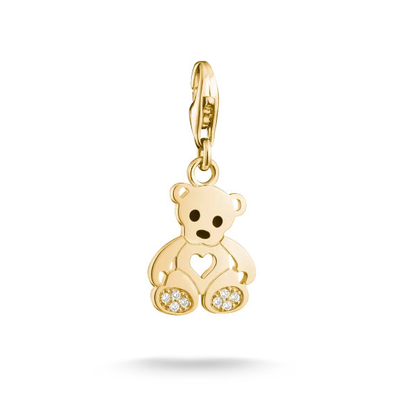 Teddy Bear with Heart Charm Gold - Thomas Sabo - Suuri valikoima & ilmainen lahjapaketointi - Nordic Spectra