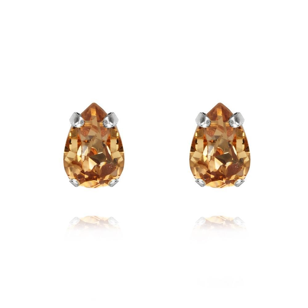 Caroline Svedbom - Petite Drop Earring Rhodium Light Colorado Topaz