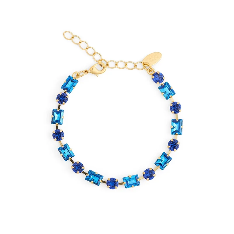 Caroline Svedbom - Diora Statement Bracelet Gold Recreated Blue Combo